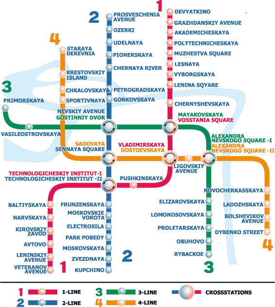 схема метро питера
